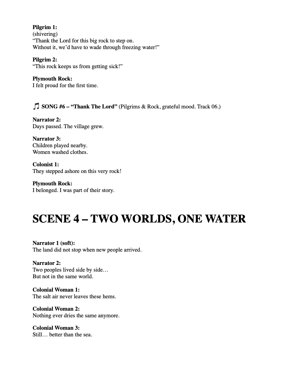 Student script and lyrics preview page 2