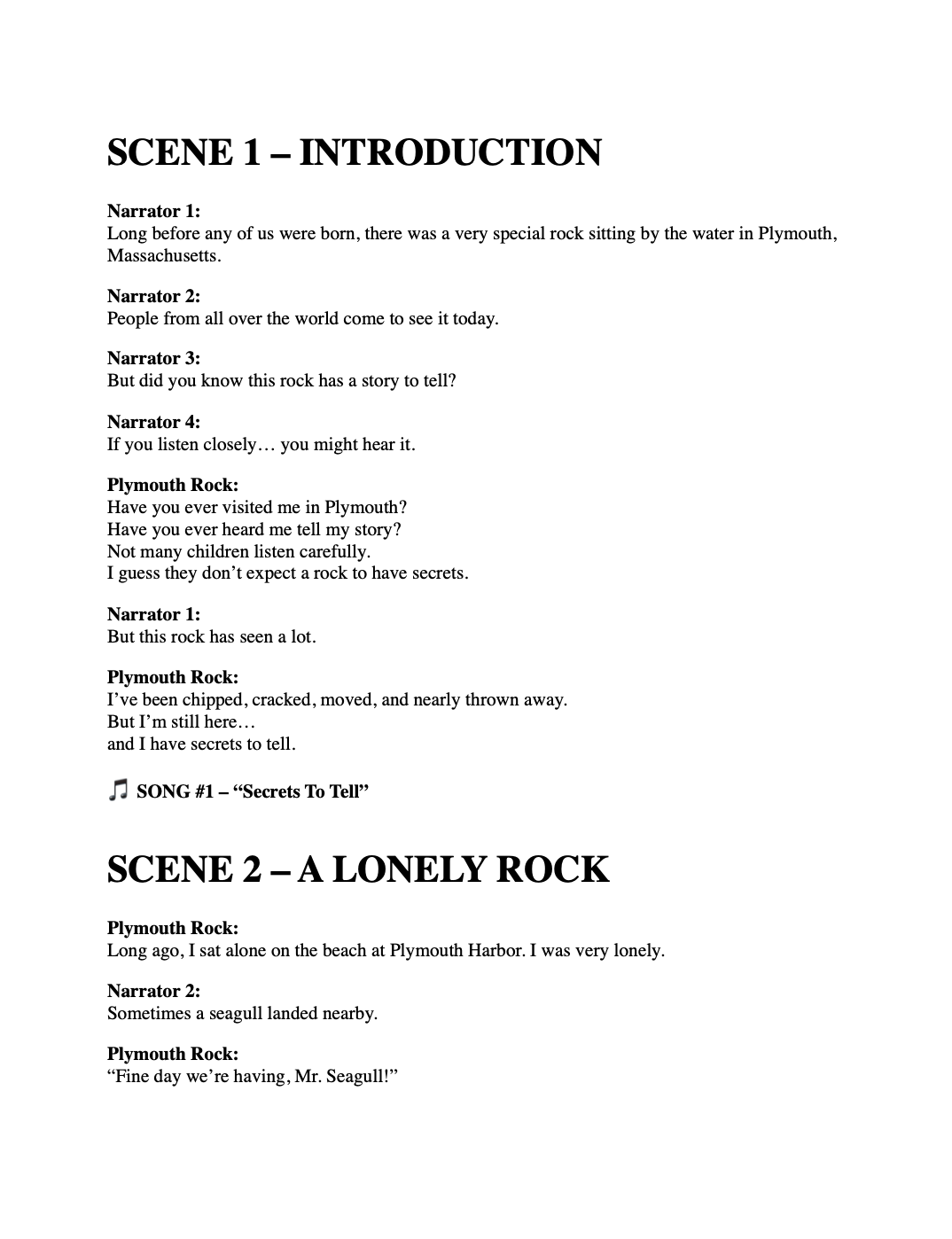 Student script and lyrics preview page 2